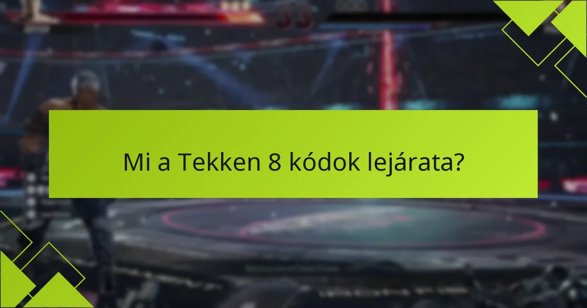 Mik a megújítási lehetőségek a lejárt Tekken 8 kódok esetén?